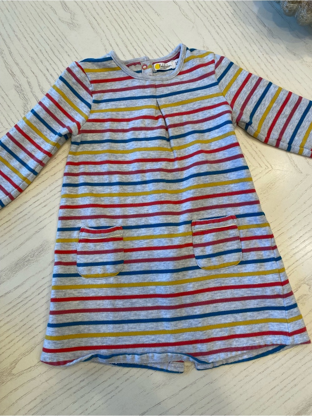 Baby Boden Stripe Pocket Knit Dress - Multicolor